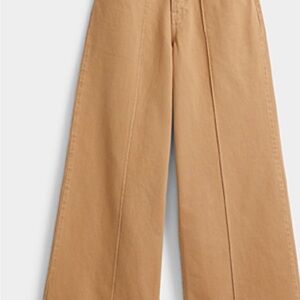 Victoria Beckham new with tag Women's Tan Wide-Leg Jeans